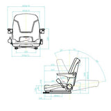 UNIVERSAL FORKLIFT SEAT TS 011