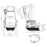 TRUCK PNEUMATIC AIR SUSPENSION SEAT WITH INTERGRATED SEAT BELT TS 021