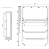 PLAIN MONOGRAMMED MUDFLAPS