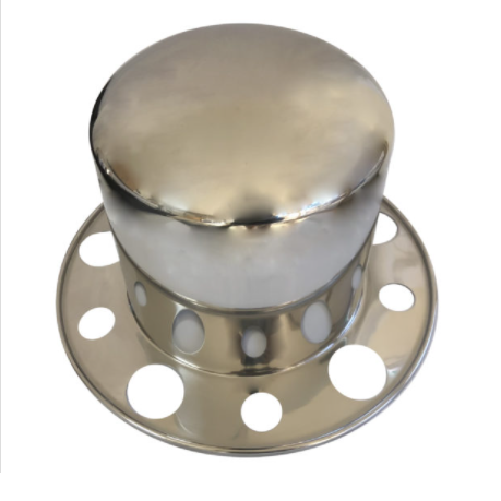 STAINLESS STEEL AXLE COVER 285MM PCD TOPHAT ONE PIECE