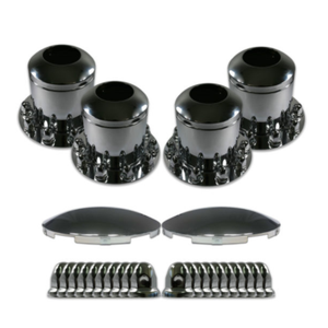 CHROME AXLE COVER KIT 285MM PCD HUBO (3 PIECE)