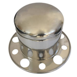 STAINLESS STEEL AXLE COVER 285MM PCD TOPHAT REMOVABLE CAP