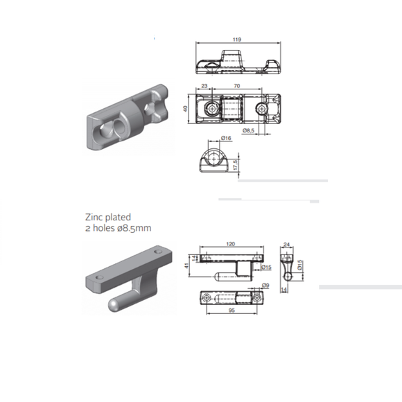 BOLT-ON HINGE