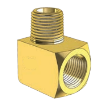 BRASS FITTING - 90 DEGREE MALE TO FEMALE ELBOW - IMPERIAL