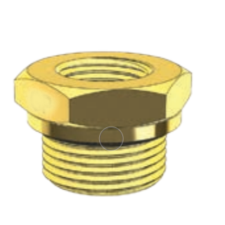 BRASS FITTING - ADAPTOR - IMPERIAL FEMALE TO METRIC MALE