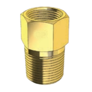 BRASS FITTING - ADAPTOR - METRIC FEMALE TO IMPERIAL MALE