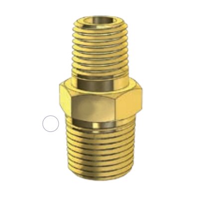 BRASS FITTING - UNEQUAL HEX NIPPLE - IMPERIAL