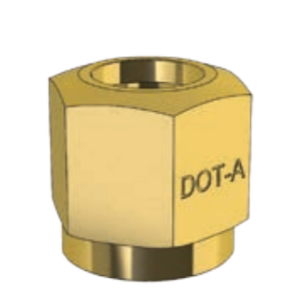 DOT COMPRESSION FITTING - NUT - IMPERIAL TUBE