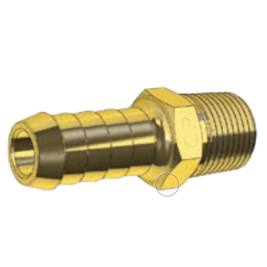 BRASS FITTING - HOSE BARB - IMPERIAL THREADS