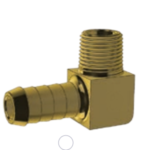 BRASS FITTING - 90 DEGREE HOSE BARB - IMPERIAL