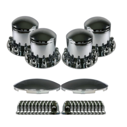 CHROME AXLE COVER KIT 285MM PCD (3 PIECE)