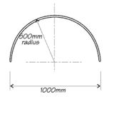 LELOX SINGLE MUDGUARD - 500MM WIDE - REINFORCED EDGE - LOW PROFILE 16" - AVAILABLE IN GROOVE & NO GROOVE