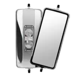 BRITAX MIRROR HEADS - STAINLESS STEEL -  TO SUIT WEST COAST STYLE TRUCKS