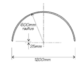 LELOX SINGLE MUDGUARD - 630MM WIDE - REINFORCED EDGE - AVAILABLE IN GROOVE & NO GROOVE