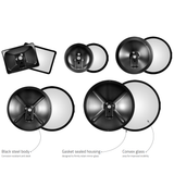 BRITAX MIRROR HEADS - BLACK STEEL SPOTTER MIRRORS - TO SUIT WEST COAST STYLE TRUCKS