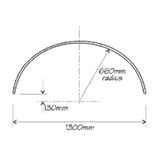 LELOX SUPER SINGLE MUDGUARD - 460MM WIDE - REINFORCED EDGE - AVAILABLE IN GROOVE & NO GROOVE