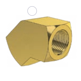 BRASS FITTING - 45 DEGREE FEMALE ELBOW - IMPERIAL